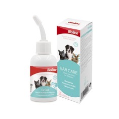 Soluție curățare urechi pentru c&acirc;ini și pisici Bioline 50 ml