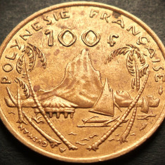 Moneda exotica 100 FRANCI - POLINEZIA FRANCEZA, anul 1976 * cod 3466