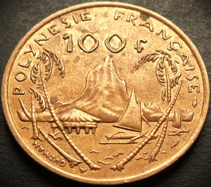 Moneda exotica 100 FRANCI - POLINEZIA FRANCEZA, anul 1976 * cod 3466