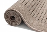 Cumpara ieftin Traversa Festonata Surfilata Premium, Greceasca, Latime 0.8m, Model Lester, Marime 80 x 300 cm, Maro, Antiderapant, Antialergic, Polipropilena, Living