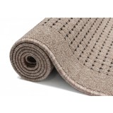 Traversa Festonata Surfilata Premium, Greceasca, Latime 0.8m, Model Lester, Marime 80 x 300 cm, Maro, Antiderapant, Antialergic, Polipropilena, Living