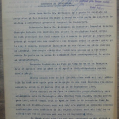 Contract de inchiriere/ General Gheorghe Liteanu, 1940, Bucuresti