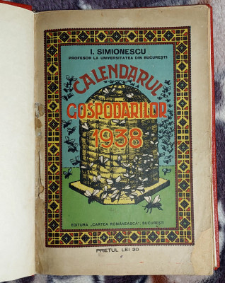 Calendarul gospodarilor 1938 si 1939 legate impreuna foto