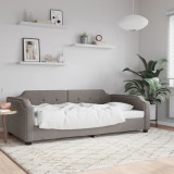 VidaXL Cadru de pat, gri taupe, 100 x 200 cm, material textil