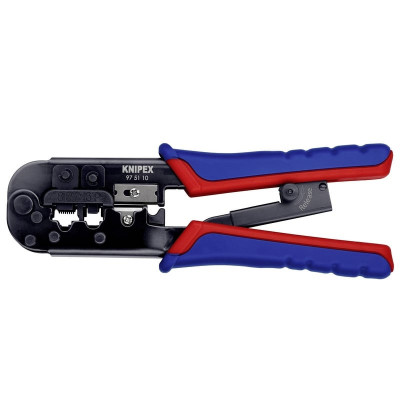 Cleste profesional pentru sertizat mufe RJ45 RJ11 Western Knipex 97 51 10, 190 mm foto