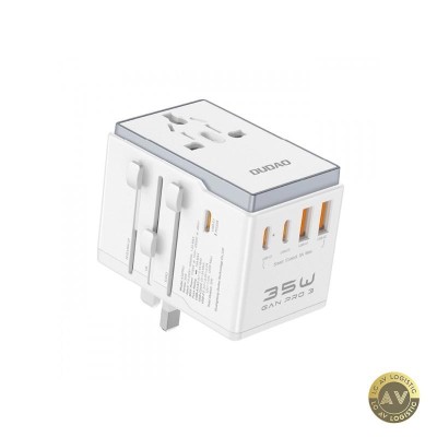 Incarcator Retea Dudao Travel A35Pro 35W 3A 2 x USB-A - 3 x USB-C Alb foto