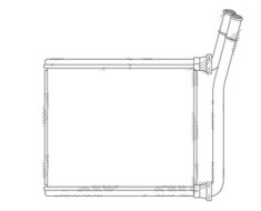 Radiator Incalzire Toyota Hilux, 07.2005-2015, motor 2.5 D-4D, 3.0 D-4D, diesel, aluminiu brazat/aluminiu, 154x202x20 mm,