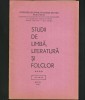 Studii Limba, Literatura si Folclor - Caiete Banatica 1978, Resita. Societatea de Stiinte Filologice din R.S.R. Critica Literara