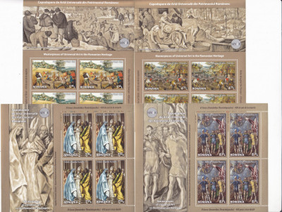 CAPODOPERE DE ARTA DIN PATRIMONIUL ROMANESC, MINISHEET,2014,Lp.2036a, MNH ** . foto