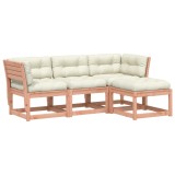 Set mobilier de gradina cu perne, 4 piese, lemn masiv douglas