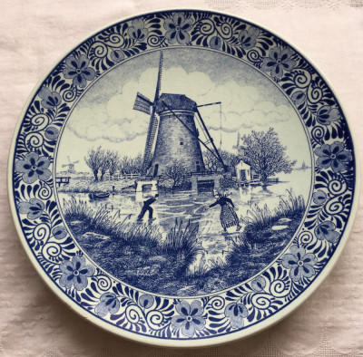 Farfurie - portelan Olanda - Delft blauw - Chemkela foto