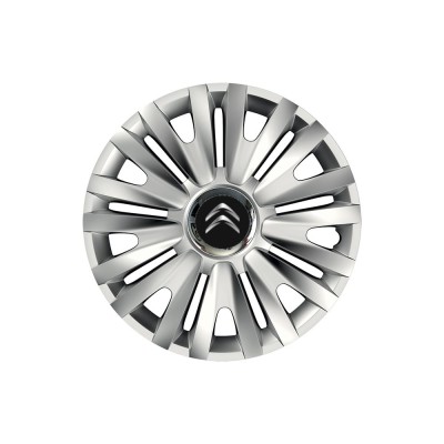 Set 4 capace roti Cu Inel Cromat Royal R16 pentru gama auto Citroen foto
