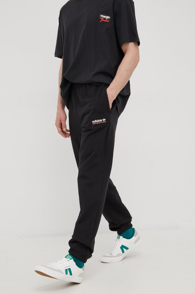 Adidas Originals pantaloni de trening din bumbac HF4771 barbati, culoarea  negru, cu imprimeu | Okazii.ro
