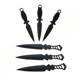 Set trei cutite de aruncat Anarchy Way si trei cutite de aruncat, Black Fury, DEPOX&reg;, teaca inclusa