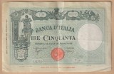 (1) BANCNOTA ITALIA - 50 LIRE 1943, MAI RARA