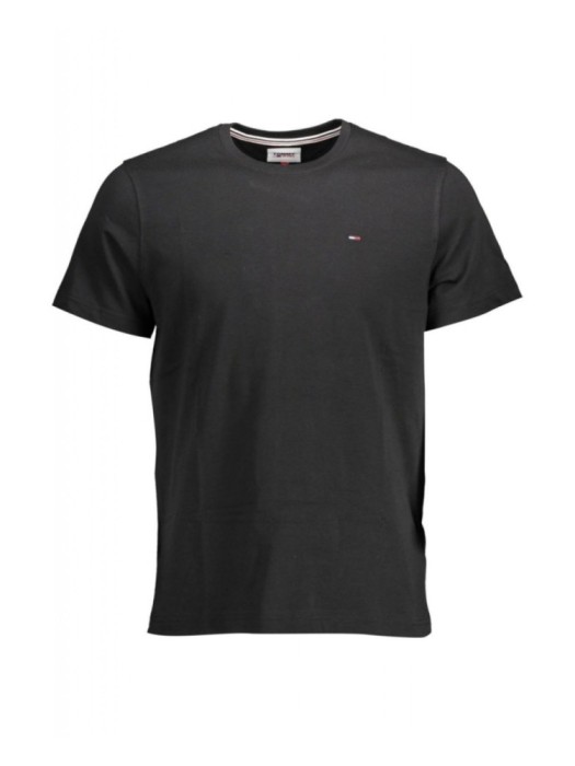 Tricou barbati, cu mini logo, Regular fit, Negru, S