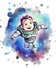Sticker decorativ Astronaut, Albastru, 72 cm, 8078ST, Oem