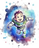 Cumpara ieftin Sticker decorativ Astronaut, Albastru, 72 cm, 8078ST, Oem