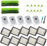 Kit de piese de schimb Aehouse pentru aspiratorul iRobot Roomba i7 i7+ i6+ i3+ Plus, 2 set de perii de cauciuc cu suprafețe multiple și 10 filtre HEPA, Oem