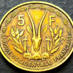 Moneda exotica 5 FRANCI - AFRICA OCCIDENTALA, anul 1956 * cod 2320