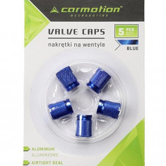Set 5 Buc Capacele Ventil Aluminiu Carmotion Albastru 63477BL