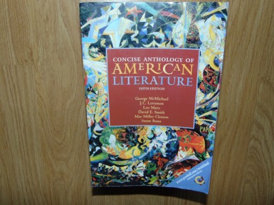 CONCISE ANTHOLOGY OF AMERICAN LITERATURE-FIFTH EDITION -GEORGE MCMICHAEL foto