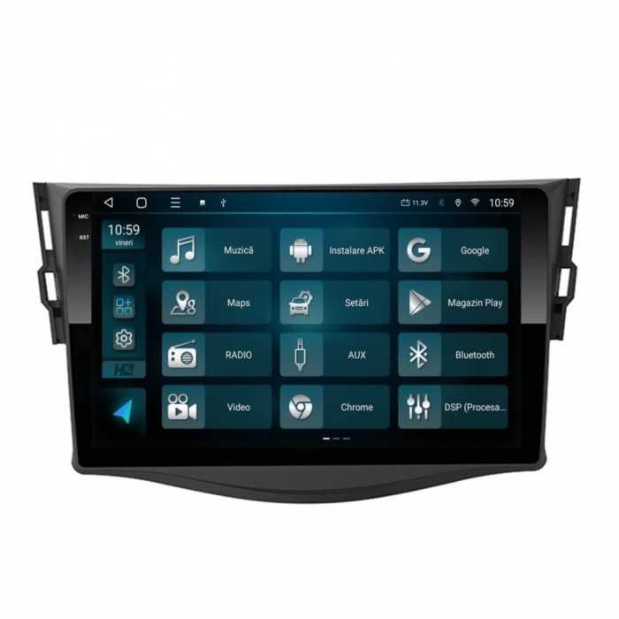 Navigatie 2K Toyota RAV4 (2006-2013) 8GB RAM Android 13 Octacore Slot Sim 4G DSP GPS Wi-FI Carplay Android Auto USB Bluetooth Waze Touchscreen 9.5 Inc