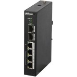 Switch 4 porturi POE Dahua, 2x SFP Gigabit, putere PoE 95W, fara management, PFS3206-4P-96 SafetyGuard Surveillance