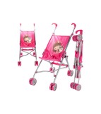 Carucior Pentru Papusi, Pliabil tip umbrela, roz, 53 x 27,5 x 50cm