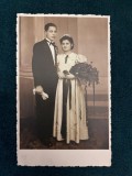 Fotografie tip carte postala - Cuplu de miri
