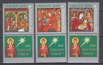 ROMANIA 2006 LP 1747 a CRACIUN SERIE CU TABS MNH foto