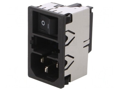 Conector Alimentare AC Soclu Tată 10A 250V IEC 60320 foto