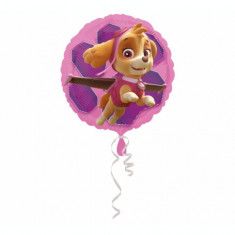 Balon folie, Patrula Catelusilor, Pink Skye 18 inch, 46 cm