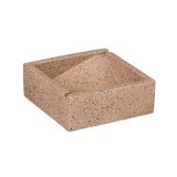 Scrumiera patrata din ceramica, Model granit bej, 11.5x4 cm, ATU-084057, Oem