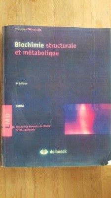 Biochimie structurale et metabolique- Christian Moussard foto