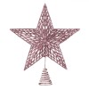 V&acirc;rf Brad 3D, Stea, Roz, Glitter, 33cm, Model Perforat, Oem