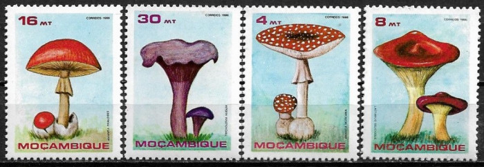 Mozambic 1986 - Ciuperci 4v.neuzat,perfecta stare(z)