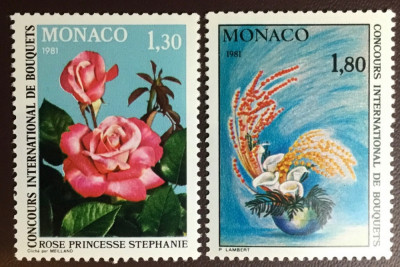 C4643 - Monaco 1980 - Flora 2v. neuzat,perfecta stare foto