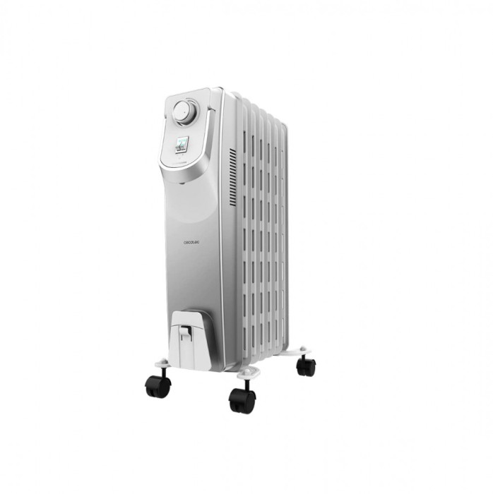 Radiator cu ulei Cecotec ReadyWarm 7000 Space 360 &ordm;, 1500 W, 7 module de incalzire, 3 niveluri de putere, maner, roti si sistem dublu de siguranta, 18