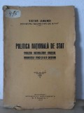 Victor Iamandi - Politica Nationala de Stat. Problema Nationalizarei Oraselor, Minoritatile Etinice si Alte Chestiuni