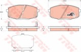 Set placute frana,frana disc HYUNDAI i30 (FD) (2007 - 2011) TRW GDB3450