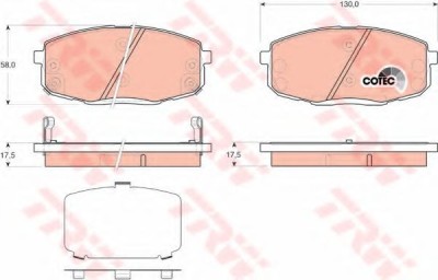 Set placute frana,frana disc KIA CEED SW (ED) (2007 - 2012) TRW GDB3450 foto