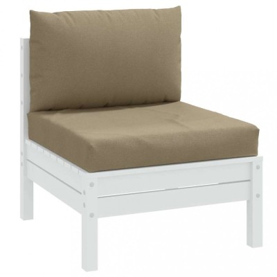 vidaXL Perne de paleți, 2 buc., melanj gri taupe, material textil foto