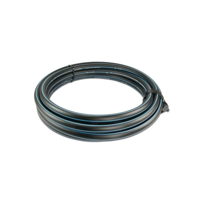 Țeavă Apă PE80, 20mm, 12.5 Bar, 1m, Neagră/Albastră