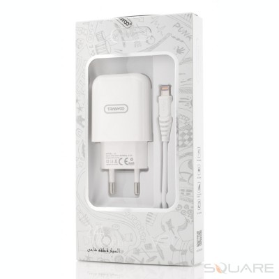 Incarcatoare Retea Tranyoo, V30, 2.1A Charge Kit, Lightning Cable, White foto