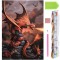 Set de broderie cu diamante 5D, 30x40cm, model Dragon cu pui Household NewTrend