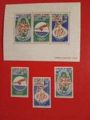 DAHOMEY, SPORT MUNICH - BLOC + SERIE COMPLETA MNH foto