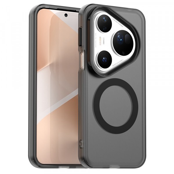 Husa MagSafe pentru Huawei Pura 80 Ultra, Techsuit, CandyCase, Neagra