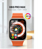 Ceas inteligent SMARTWATCH HK8 PRO MAX ULTRA, NFC, AMOLED, CUREA EXTRA CADOU, Aluminiu