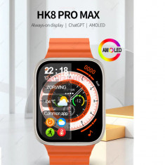 Ceas inteligent SMARTWATCH HK8 PRO MAX ULTRA, NFC, AMOLED, CUREA EXTRA CADOU